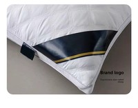 Oreiller de lit de luxe 5 étoiles pour hôtel, en tissu brossé matelassé, alternative au duvet, en microfibre, avec soutien cervical, insert d'oreiller, vente en gros OEM