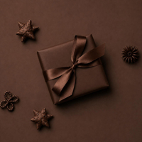 Papier de soie marron chocolat de qualité supérieure, doux, 17 g/m², à motifs floraux, pour emballage cadeau et bougies