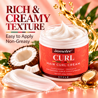 Krim Pengencang Rambut 250g dengan Ekstrak Kelapa dan Minyak Maroko untuk Penataan Rambut Keriting, Ikal, dan Gelombang Alami, Pasokan Grosir