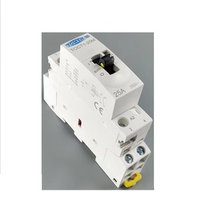 TOCT1 2P 25A 220V/230V 50/60HZ Contactor Modular de CA para Riel DIN con Interruptor de Control Manual 2NO 1NO 1NC o 2NC G703 - Product Image 1