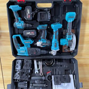 Power Tool Kits Hammer Impact <b>Drill</b> Brushless Angle Cordless Wrench Portable Circular Saw Set 1 Hard Case - Product Image 5