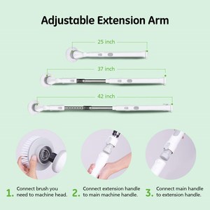 Nettoyeur rotatif sans fil pour la maison, brosse <span class=keywords><strong>de</strong></span> nettoyage électrique avec 3 têtes <span class=keywords><strong>de</strong></span> brosse remplaçables - Product Image 3