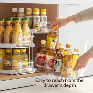 LANZYLO ODM Plastic PET+ABS Kitchen Multifunctional 3-Tier Storage <strong>Rack</strong> <strong>Spice</strong> Shelf <strong>Countertop</strong> Sink Space-saving Cup <strong>Rack</strong> - Product Image 3