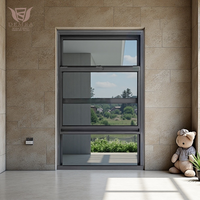 Ventana Colgante de Aleación de Aluminio con Rotura de Puente Térmico Ajustable, Rejillas de Seguridad Horizontales y Malla Insonorizante para Villa Moderna