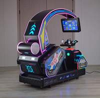 Máquina de Videojuegos Arcade con Simulador de Conducción y Juego de Disparos para Niños, Operada con Monedas