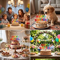 Bougie personnalisée en forme de lettre alphabétique, Joyeux Anniversaire, en cire de paraffine, forme ondulée, bougies créatives pour gâteau avec certification BRC pour fêtes et Nouvel An DIY