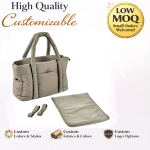 Sac à langer pour poussette, sac à couches pour maman, grande capacité, porte-gobelet, sac de rangement pour poussette, résistant à l'eau, en nylon, de luxe - Product Image 1