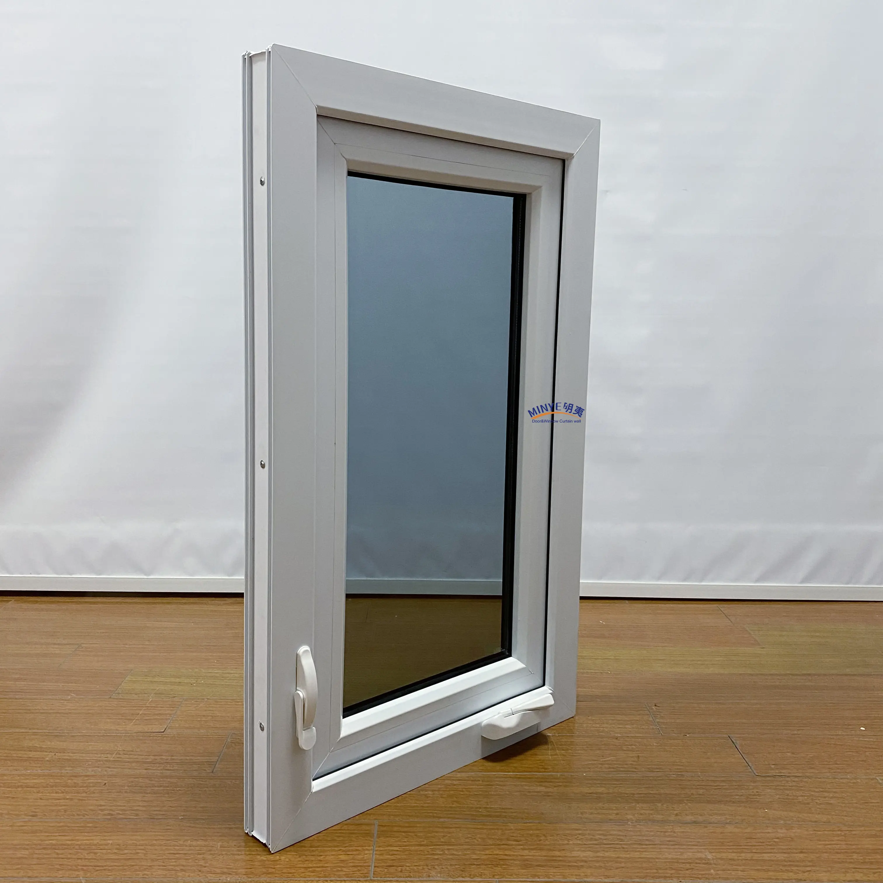 Amerika tasarım Upvc pencereler çift cam salıncak Pvc kanatlı pencere vinil pencereler