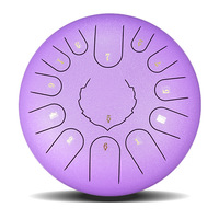 6-14 Inch Tongue Hard Case for Free B Risk and Energetic Sound Rav Pan F Romanian Hijaz Steel Hand Pan Drum for Advanced Players