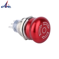 Interrupteur à bouton-poussoir métallique 3v 12v Micro illuminé Ip67 étanche momentané 22mm