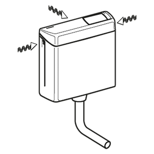 AP123 White Single-<b>Button</b> Backpack Flushing Concealed <b>Toilets</b> Modern Dual-<b>Flush</b> Concealed Cistern PP Material - Product Image 3