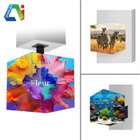 Pantalla LED de pared de vídeo P4, cabina de DJ, letreros electrónicos, pantalla LED de cubo magnético para interiores y exteriores para publicidad de tienda
