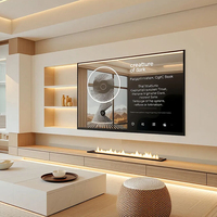 Ensemble meuble TV et table basse minimaliste moderne avec rangement, meubles de salon de luxe pour appartement et villa