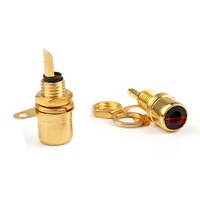 Offre Spéciale RCA plaqués or lotus Connecteur Femelle À Montage Sur panneau Pour audio vidéo