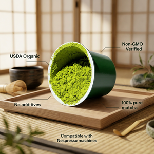 Cápsulas de Matcha Culinario de 500 Mallas, Registradas por la FDA: Cápsulas de Té Verde de Baja Amargura, Marca Privada para Línea de Bebidas RTD - Product Image 1