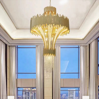 Chandler luxe LED cristal plafonnier lustre intérieur hôtel Villa escalier luminaires sur mesure lustres suspendus