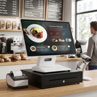 Système POS modulaire sans ventilateur MatsudaPOS OEM ODM ST8500 blanc 15,6 pouces Intel I3 16 Go de RAM Garantie de 3 ans