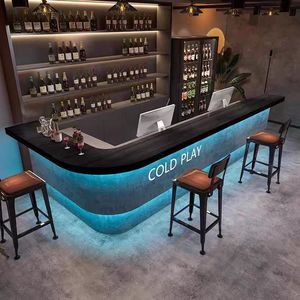 Quầy <span class=keywords><strong>bar</strong></span> gỗ đa năng, phong cách công nghiệp, thân thiện với môi trường, chống nước, dùng cho nhà hàng, quán cà phê, trung tâm thương mại - Product Image 4