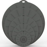 Lot de 5 couvercles extensibles en silicone sans BPA, écologiques et réutilisables pour micro-ondes, cinq tailles différentes, pour garder les aliments frais, adaptés aux bols et casseroles