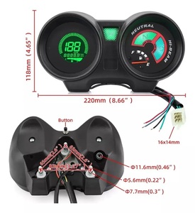 Đồng hồ tốc độ hàng đầu kỹ thuật số màn hình lcd đa năng tốt, Động cơ xe đua lcd đồng hồ tốc độ kỹ thuật số, Nhà máy sản xuất trực tiếp bán đồng hồ tốc độ trung quốc - Product Image 2