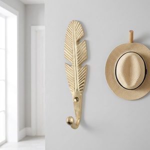 AK Brass Solid Brass Feather Leaf Wall <b>Hook</b> Antique Finished <b>Decorative</b> <b>Coat</b> <b>Hook</b> Wall Hanger Clothes Hanger Home Decor Hardware - Product Image 3