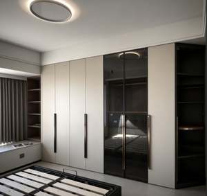 BALOM Customized Walk in Closet With Built in Dresser Top Mirror and Jewelry Storage Drawers <b>Wardrobe</b> System for Bedroom - Product Image 4