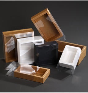 Có Thể Tái Chế Tùy Chỉnh In Ấn Các Tông Giấy Ngăn Kéo Bao Bì Trượt Hộp Với PVC Rõ Ràng Nắp Món Quà Sang Trọng Xà Phòng Trà Kraft Hộp Giấy - Product Image 3