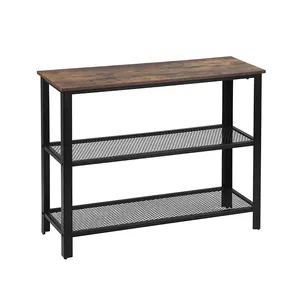 Gratis Monster Antieke Iron Metalen Muur Klassieke Spiegel Inlay Lange Smalle Console Tafel Met Marmeren Top