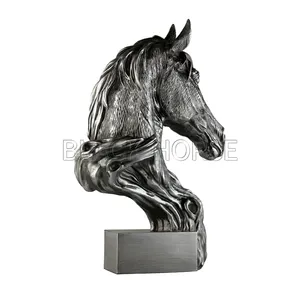 Nieuwe Ontwerp Metalen Paard Awards Paard Hoofd Sculptuur Decoratie En Paard Sculptuur Ambachten Gift Set