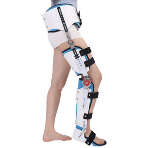 Rodillera ortopédica de aluminio con soporte de pierna ajustable con bisagras ROM Cadera Abducción Golpe Corrección Ortesis - Product Image 1