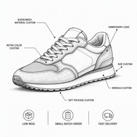 Zapatillas Deportivas Casuales Personalizadas con Tejido de Malla y Cuero para Uso Diario