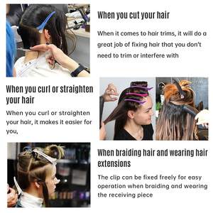 Accessoires pour cheveux personnalisés avec logo, nouveaux, pour filles et femmes, coiffure, salon <span class=keywords><strong>de</strong></span> beauté, grandes pinces à cheveux épaisses et fines pour femmes - Product Image 5