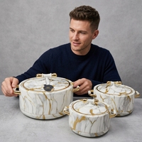 Conteneur alimentaire isotherme en acier inoxydable avec couvercle et poignées, grande capacité, boîte thermique au design moderne et minimaliste, vente en gros usine
