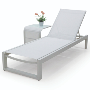Tumbona Moderna <span class=keywords><strong>de</strong></span> Aluminio para Playa, <span class=keywords><strong>Piscina</strong></span>, <span class=keywords><strong>con</strong></span> Malla <span class=keywords><strong>de</strong></span> Aluminio y Tela, para Exteriores - Product Image 3