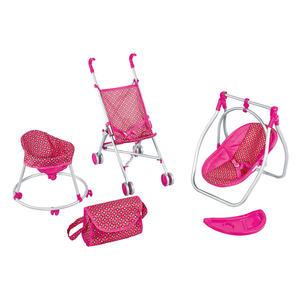 Npk — ensemble de meubles de poupée à personnaliser 4 en 1, adorables jouets de poussette <span class=keywords><strong>et</strong></span> de balançoire pour bébé fille - Product Image 1
