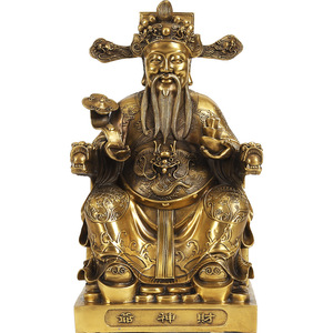 Figura de cobre del Dios de la Riqueza, artesanía hecha a mano, decoración para el hogar u oficina, regalo para la inauguración de una empresa - Product Image 4