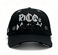 Gorras de Béisbol al por Mayor de Fábrica G5 con Visera Curva, 5 Paneles, Forro de Satén, Gamuza y Pedrería, San Judas Tadeo, Gorras Rico