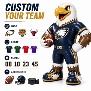 Mascotte sportive gonflable personnalisée en forme d'<span class=keywords><strong>aigle</strong></span> avec uniforme d'équipe de football, figurine gonflable pour stade, match, fête, spectacle, mascotte gonflable - Product Image 3
