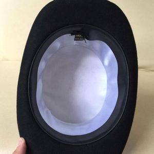 Chapeaux hauts en feutre de laine noir rigide en gros, hauteur 17 cm - Product Image 3