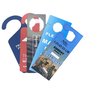 Étiquette publicitaire personnalisée de haute qualité pour poignée de porte d'hôtel, imperméable, en tissu écologique, avec message « Ne pas déranger » - Product Image 1