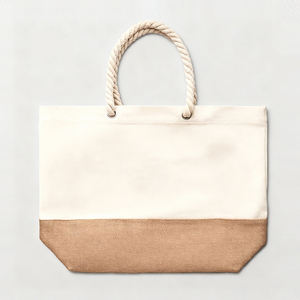 <span class=keywords><strong>Borsa</strong></span> da <span class=keywords><strong>donna</strong></span> di grandi dimensioni con stampa personalizzata alla moda con motivo a <span class=keywords><strong>tracolla</strong></span> di grandi dimensioni in tela di cotone con manico in corda - Product Image 4