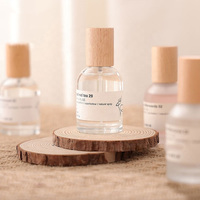 Botella de Perfume de Vidrio Vacía Personalizable de Alta Calidad, 30ml 50ml 100ml, Cilíndrica, Transparente, con Tapa, para Hombre