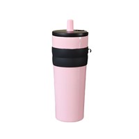 Vaso Térmico Aurora Transfronterizo, Taza de Café, Alto Valor Estético, Gran Capacidad, Vaso para Hielo, Pipeta Portátil, Venta al por Mayor