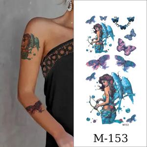Autocollants de tatouage temporaire imperméable à l'eau vente en gros conception de bras de <span class=keywords><strong>scorpion</strong></span> avec animal anime rose fleur papillon art corporel temporaire - Product Image 3