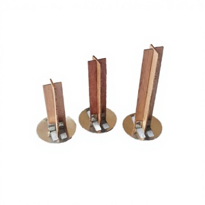 Bougies en cire de soja naturelle de 13 mm de largeur, sans fumée, sans flamme, écologiques, avec mèche en bois croisée et support métallique, style européen, en pot - Product Image 2