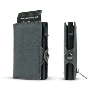 Smart Customized <b>Mens</b> Pop up <b>Wallet</b> Pu Saffiano Leather Aluminum Credit Card Holder <b>RFID</b> Blocking <b>Wallet</b> <b>for</b> <b>Men</b> - Product Image 1
