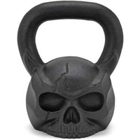Kettlebell de compétition en acier noir de haute qualité Skullface pour l'entraînement de force