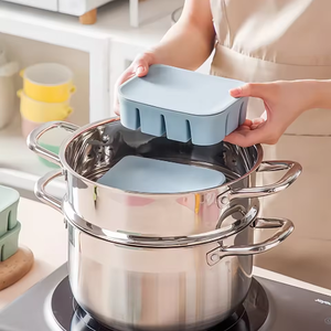 Conteneur de stockage d'aliments pour bébé en silicone de qualité alimentaire avec couvercle, moules en silicone, plateaux de congélation, sans BPA, bac à glaçons pour aliments pour bébé, livraison rapide - Product Image 5