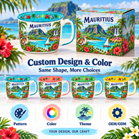 Mug en céramique souvenir Afrique Maurice avec motif oiseau Dodo île tropicale, coffret cadeau, repère personnalisé, porcelaine OEM ODM, vente en gros
