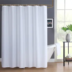 Cortina de ducha de color blanco, cortina de ducha con revestimiento, venta directa, proveedor de China
